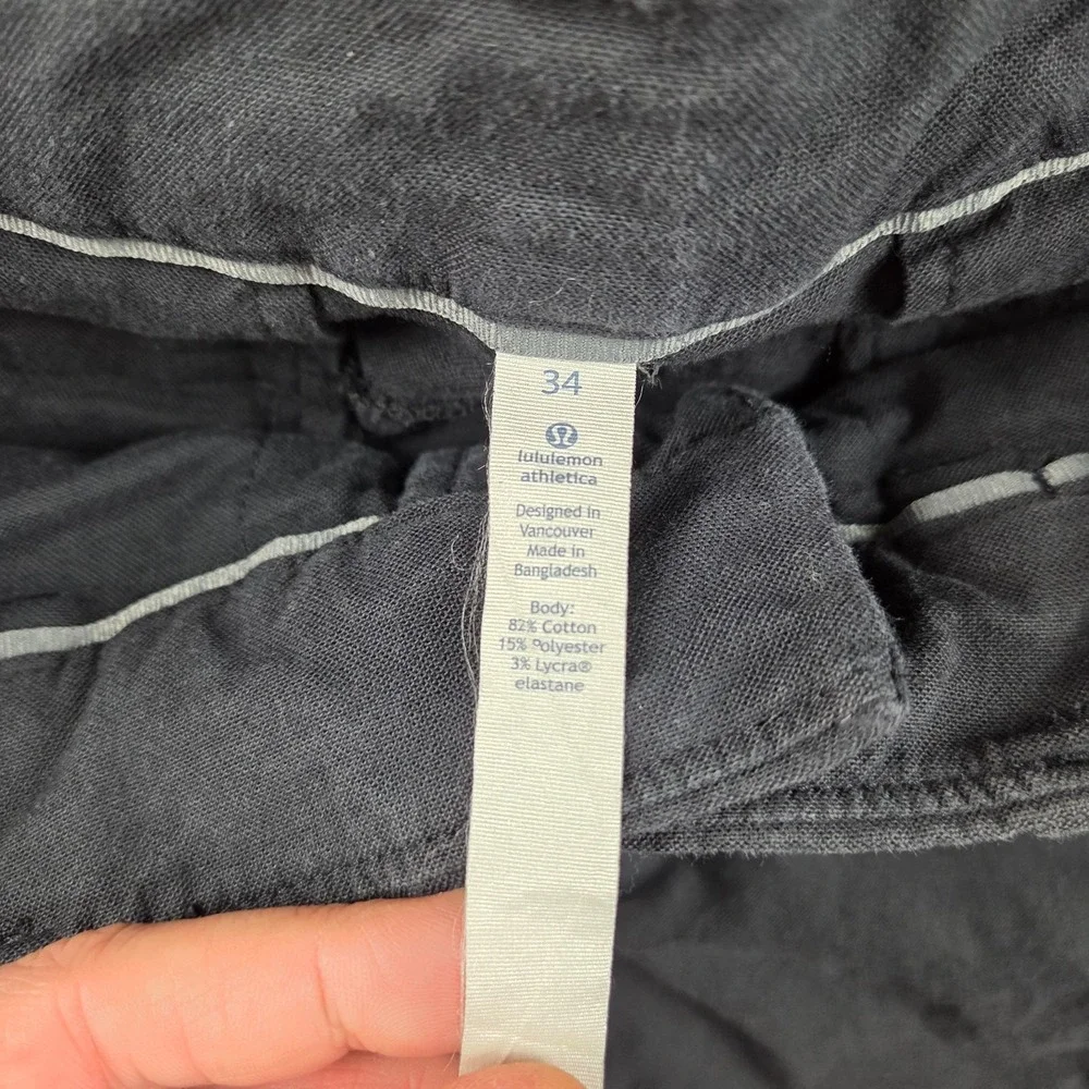 Lululemon Short Mens‎ 34 Black Commission Sport Athleisure Golf Preppy Casual